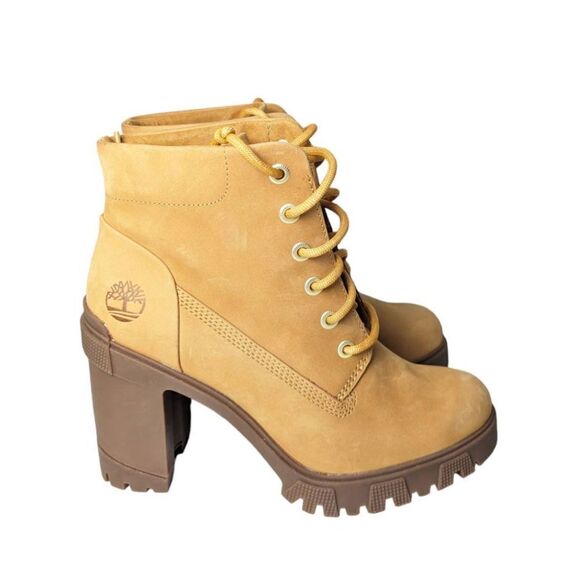 NWOB TIMBERLAND Lana Point Lace Up Heeled Boot Size 8 - Picture 4 of 10